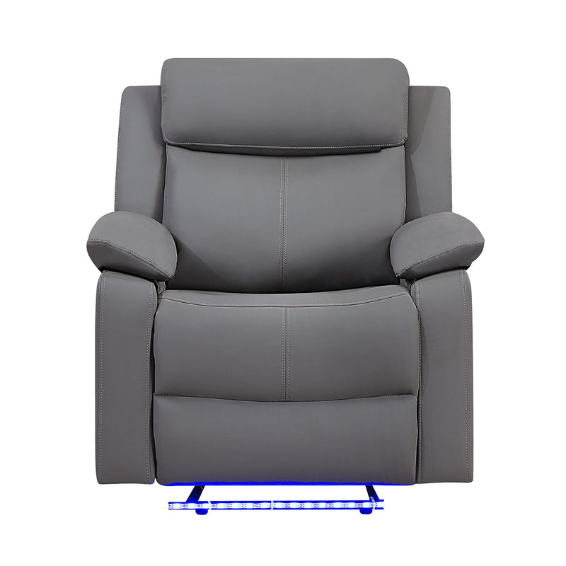 Blanche - Glider Recliner With LED, Pillow Top Arms
