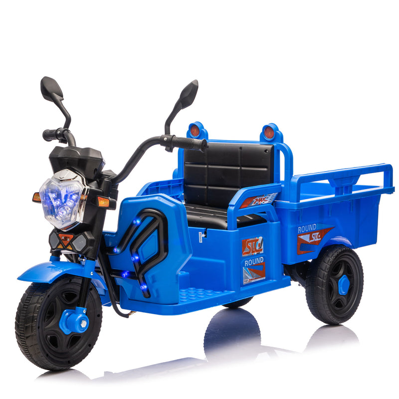 12V Kids Electric 3 Wheel Cargo Truck With LED Lights & Music