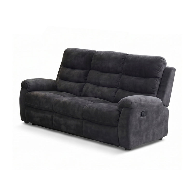 2 Piece Reclining Sofa Set, 3 Seat Sofa & 2 Seat Loveseat, 150° Recline - Dark Gray