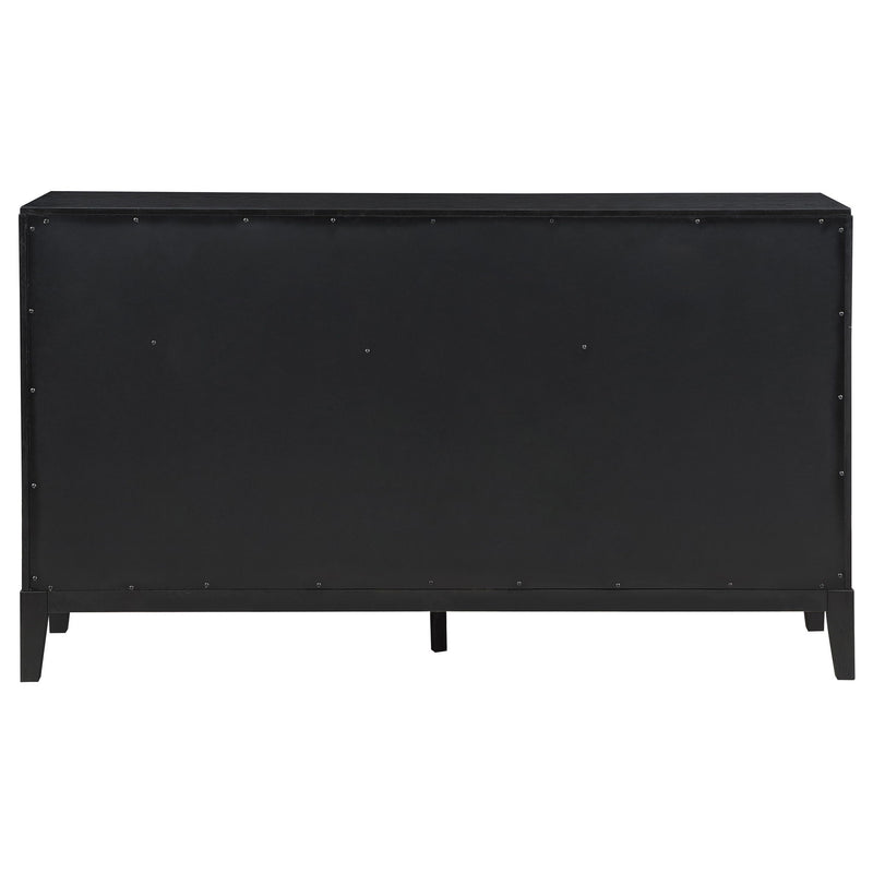 Mason - 8 Drawer Dresser With Fluted Design - Black
