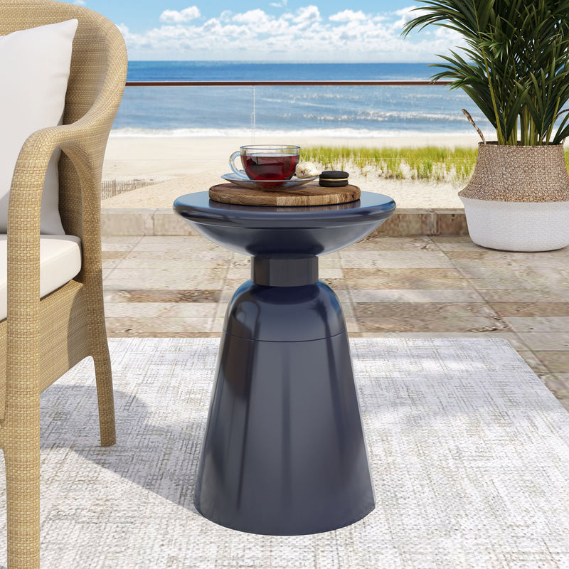 Outdoor Modern Metal End Large Table