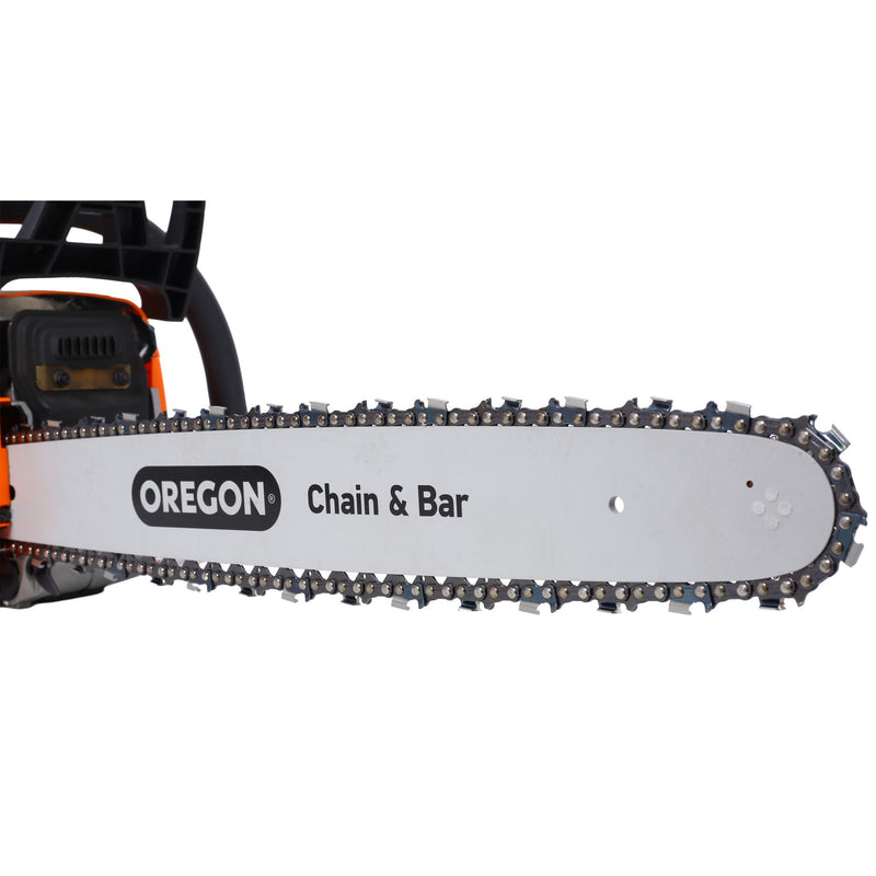 62Cc Gas Powered Chainsaw With 20" Oregon Chain & Bar 2 Cycle Petrol Handheld Cordless Design Epa Compliant - Orange