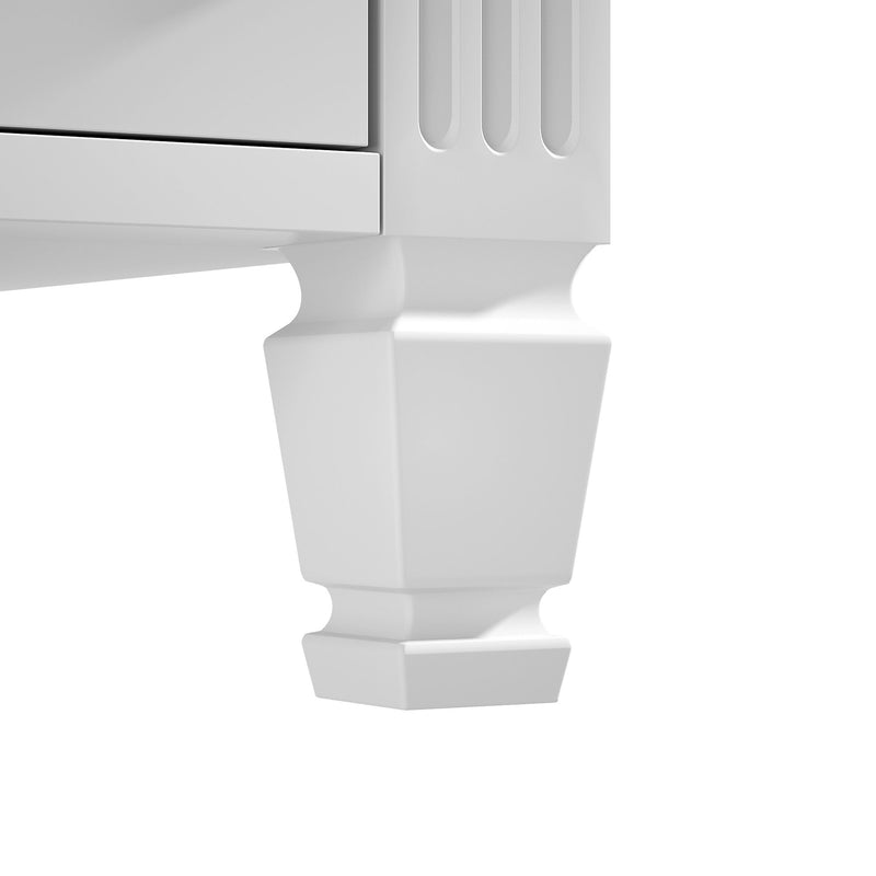 Modern Bathroom Vanity With Ceramic Sink, Freestanding, One Tip Out Drawer, 3 Side Drawers, Adjustable Shelf