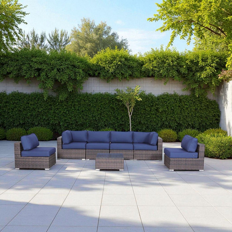 Outdoor Wicker Seating Group With Cushions