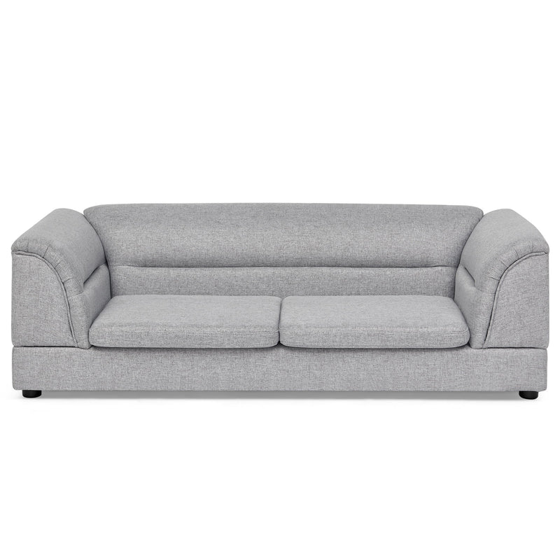 Oversized, Curved Armrest Rectangular Dog Sofa, For Large & Oversized Dogs - Light Gray
