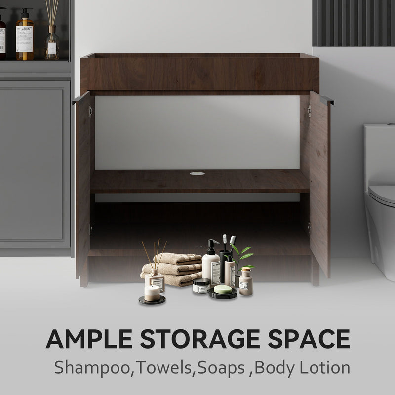 Freestanding Bathroom Vanity Cabinet With Soft Close Doors, Cabinet Only