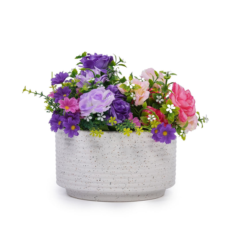 2 Pieces Flowerpot, Planter For Patio, Garden Or Windowsills - Milk White