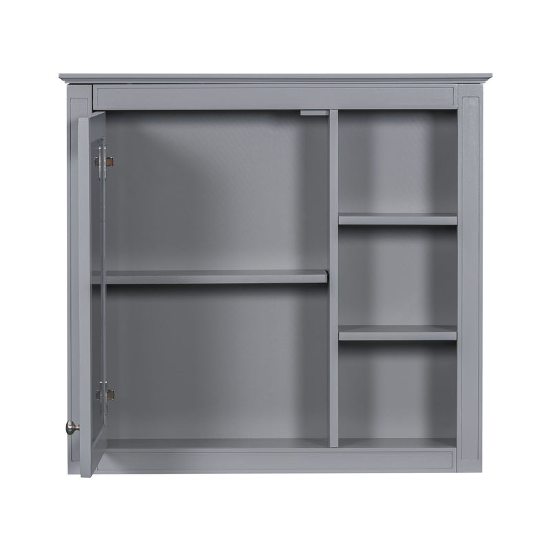 Wall Mounted Medicine Cabinet With Mirror And 3 Open Shelves