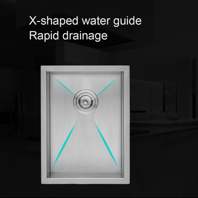 Modern Style Undermount Sink With Stainless Steel, Deep Single Bowl