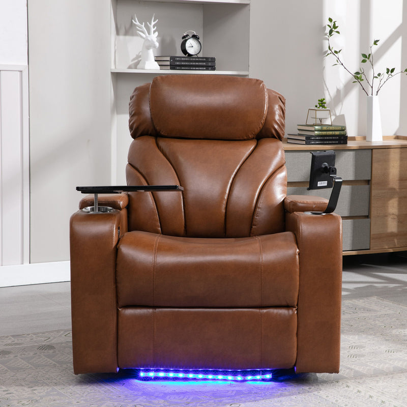 Power Motion Recliner Electric Power Recliner With USB Charging Port, Hidden Arm Storage, Convenient Cup Holder And tooth Speaker