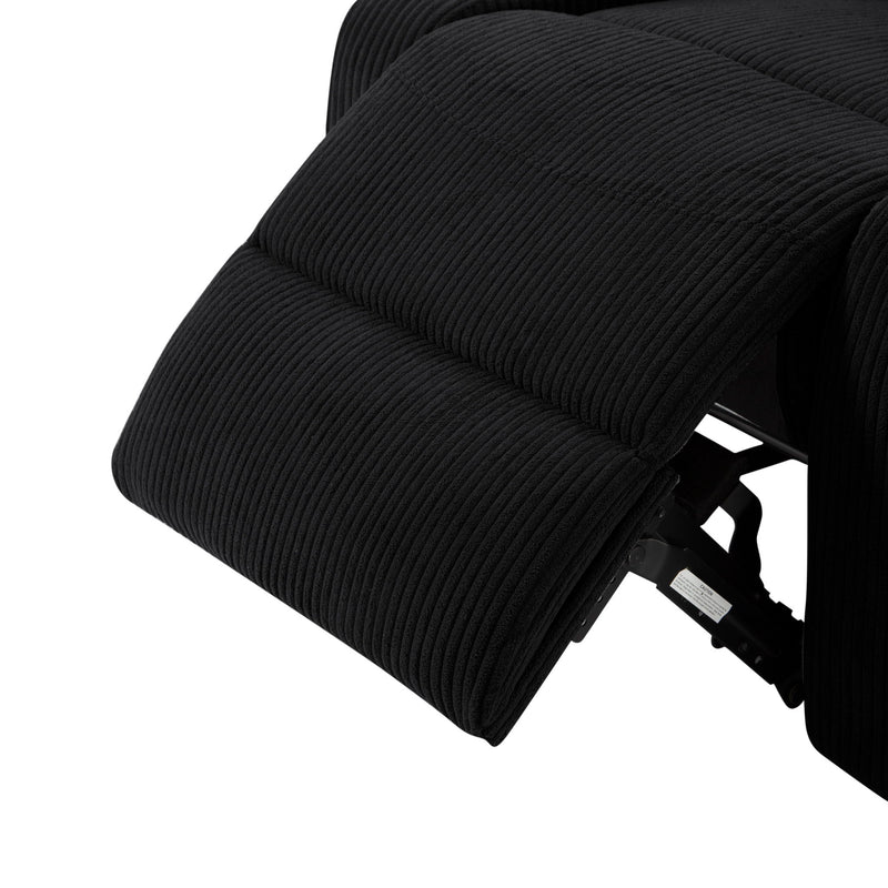 Adjustable Manual Recliner, Ergonomic Lounge Chair With Phone Holder And 2 Cup Holders