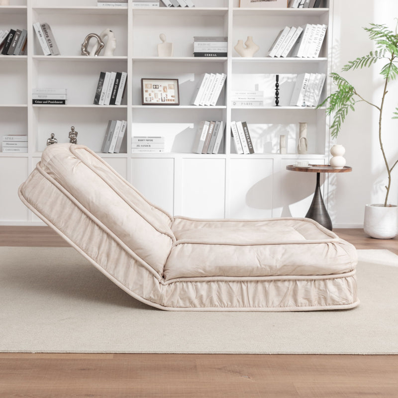 Upholstered Human Dog Bed And Pets, Bean Bag Floor Sofa With Massage Pillow, 5 Adjustable Positions & 2 Soft Pillows
