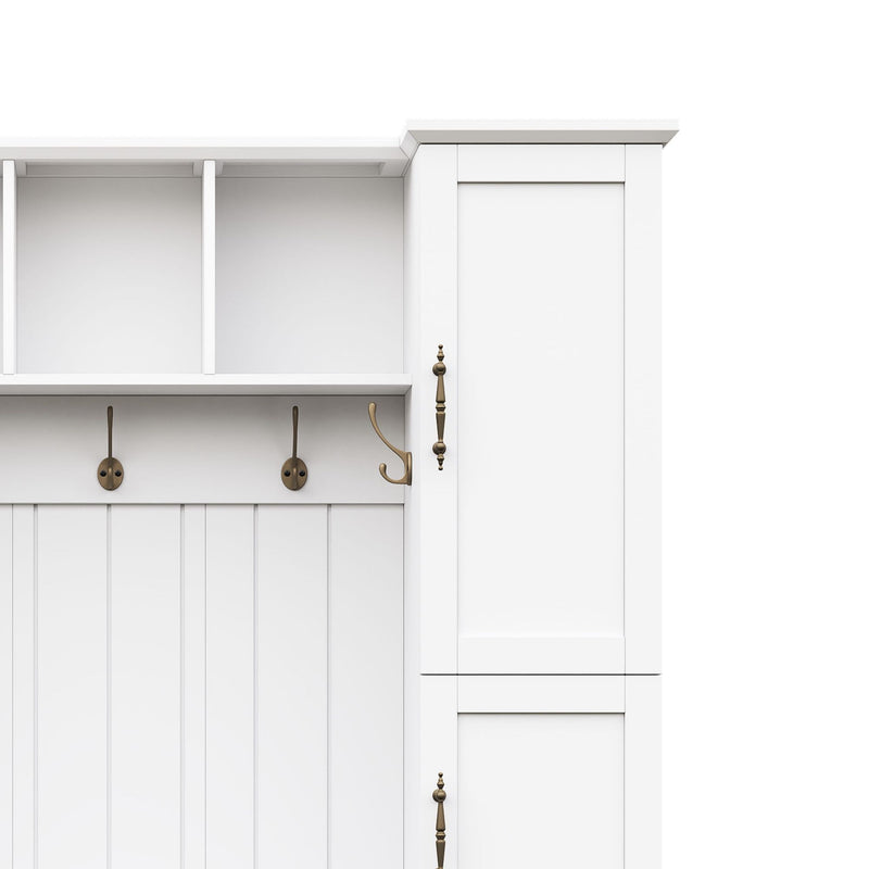 Hall Tree With 4 Side Cabinets