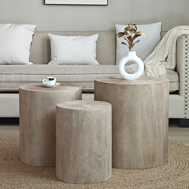 Cylinder Nesting Tables (Set of 3)