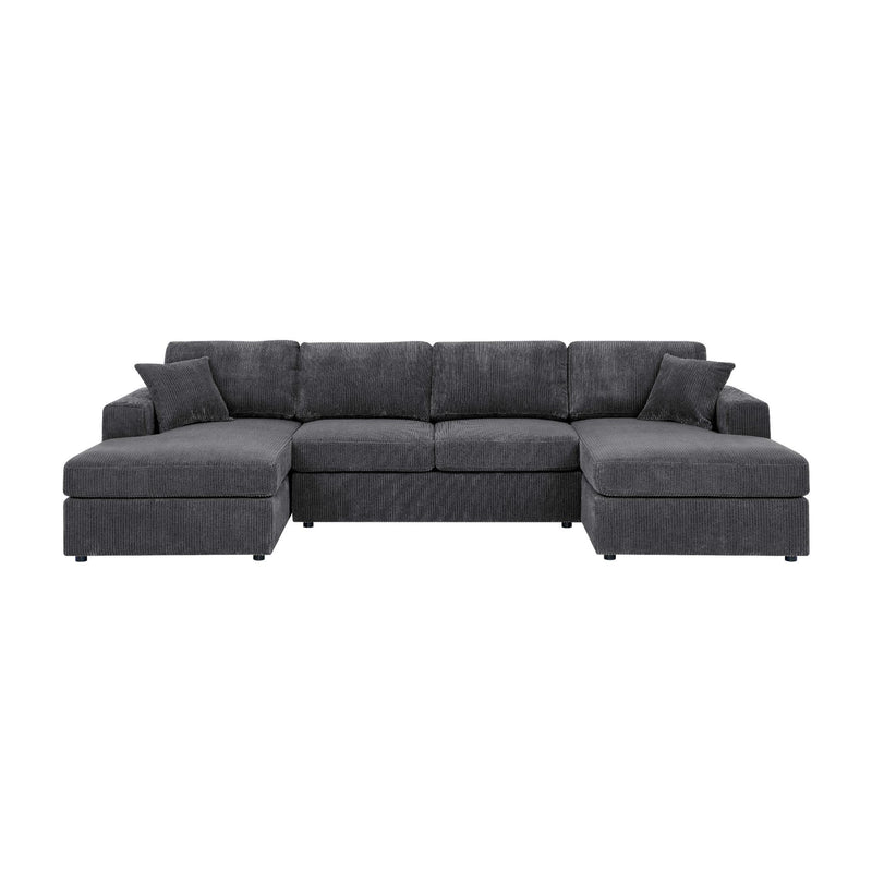 3 Piece Double Chaise Sectional Sofa
