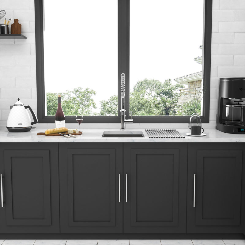 13" Undermount Stainless Steel Kitchen Sink 16 Gauge 9" Deep Single Bowl Basin - Brushed Nickel