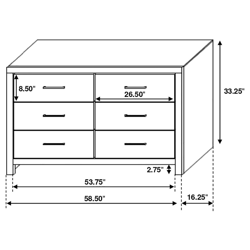 Geary - Slatted Headboard Panel Bedroom Set