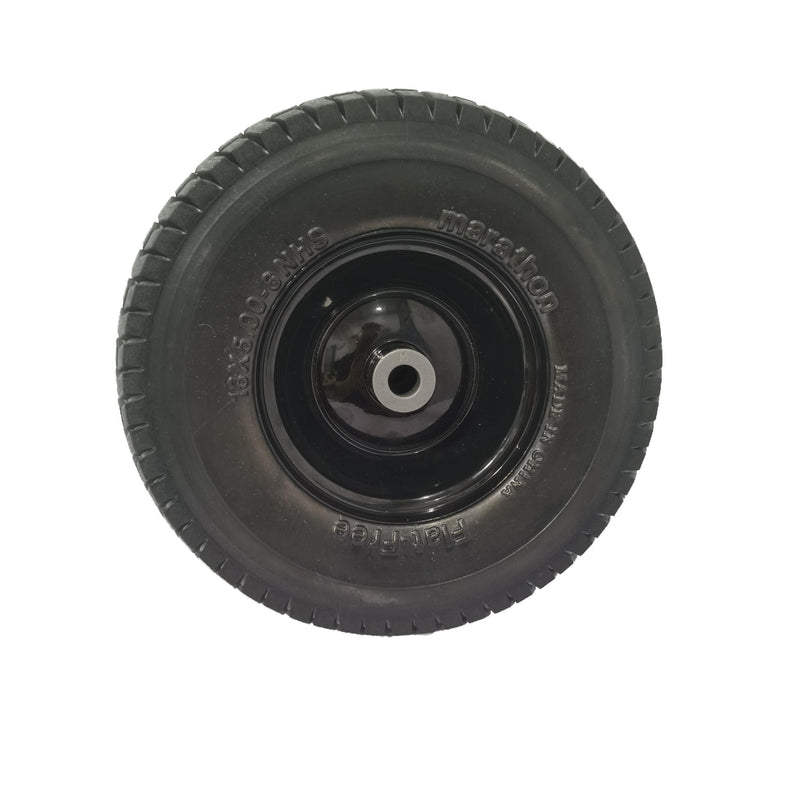 Flat Free Tire And Wheel Assemblies For Riding Lawn Mowers With 3" Hub - Black
