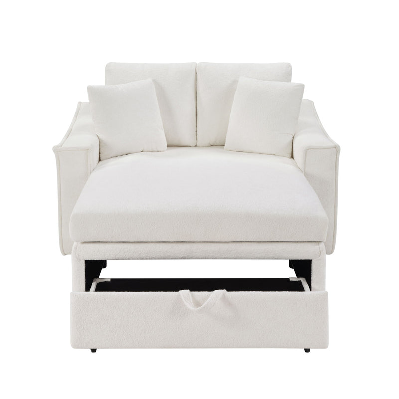 Modern Chaise Sofa With Hidden Storage For Living Room