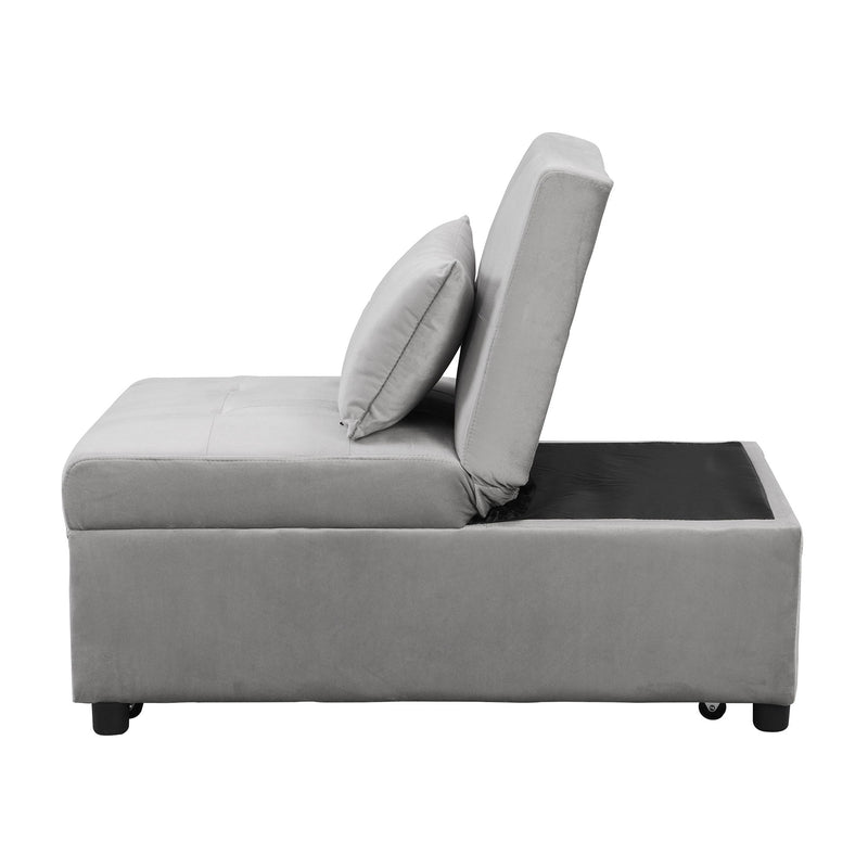 Folding Ottoman Sofa Bed - Gray