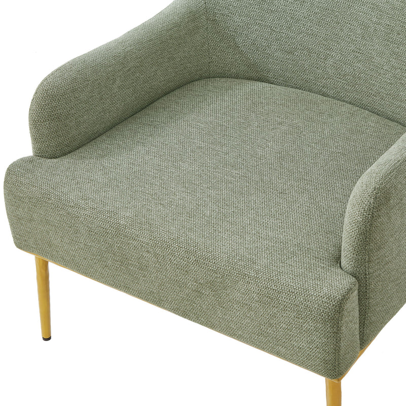 Modern Elegance Accent Chair With Curved Backrest