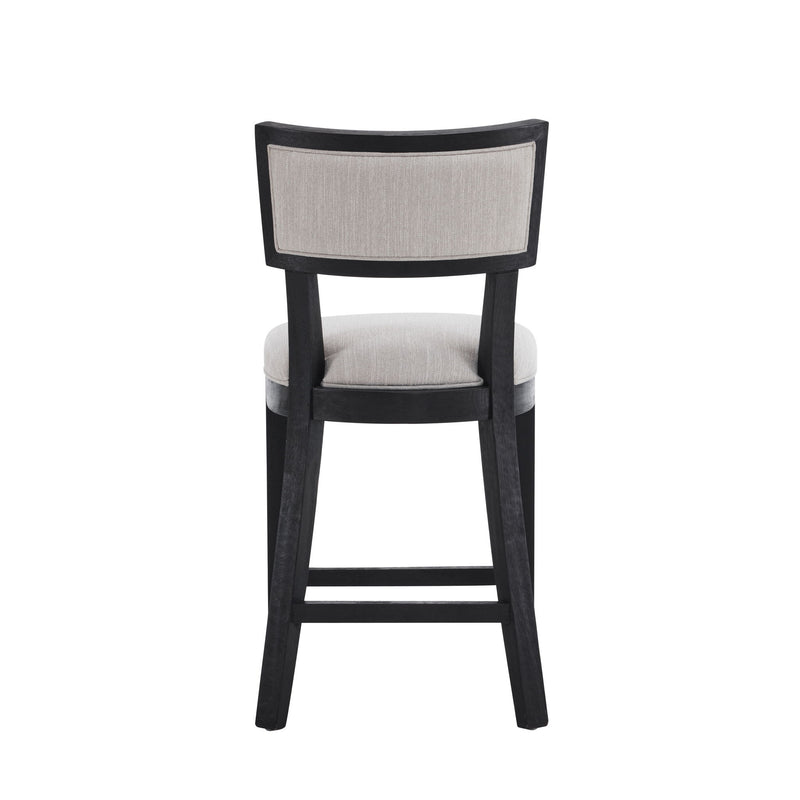 Upholstered Counter Height Bar Stools With Comfy Back (Set of 2)