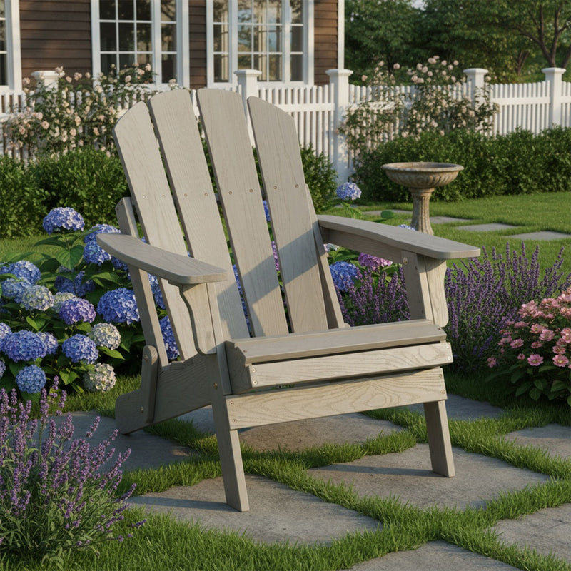 Oversize Outdoor Folding Adirondack Chair - Gray