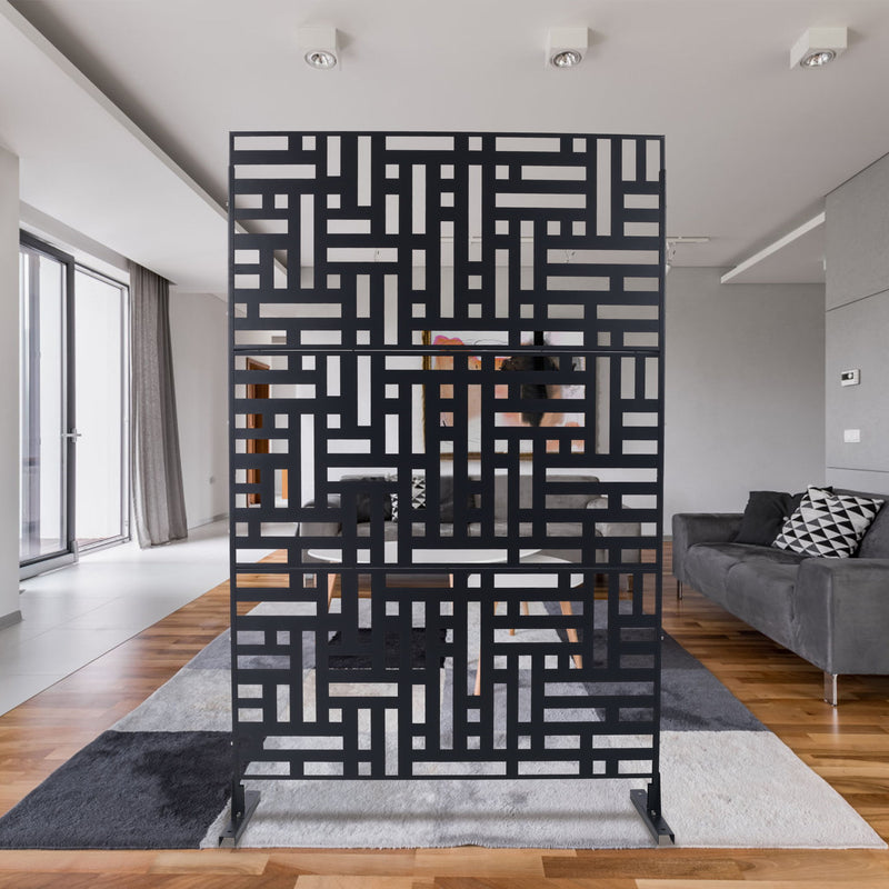 Decorative Freestanding Metal Privacy Screen For Indoor & Outdoor Use