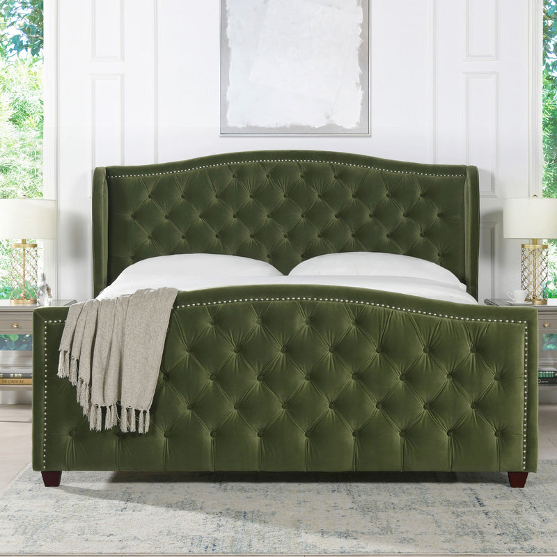 Marcella - Upholstered Shelter Headboard Bed