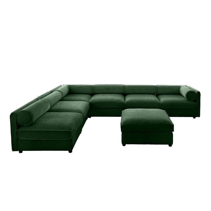 Modern Modular Sectional Sofa With Storag, Contemporary Cylindrical Design