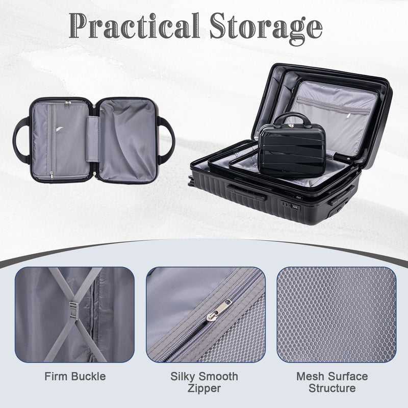 4 Piece Luggage Set, Combination Lock