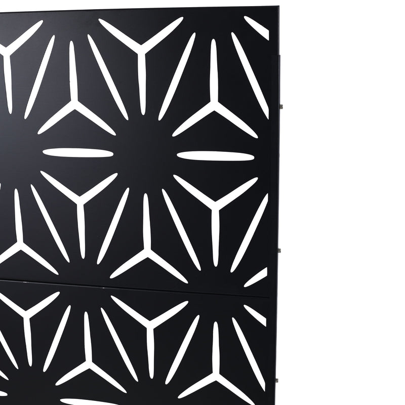 Outdoor & Indoor Metal Privacy Screen, Freestanding Decorative Panels