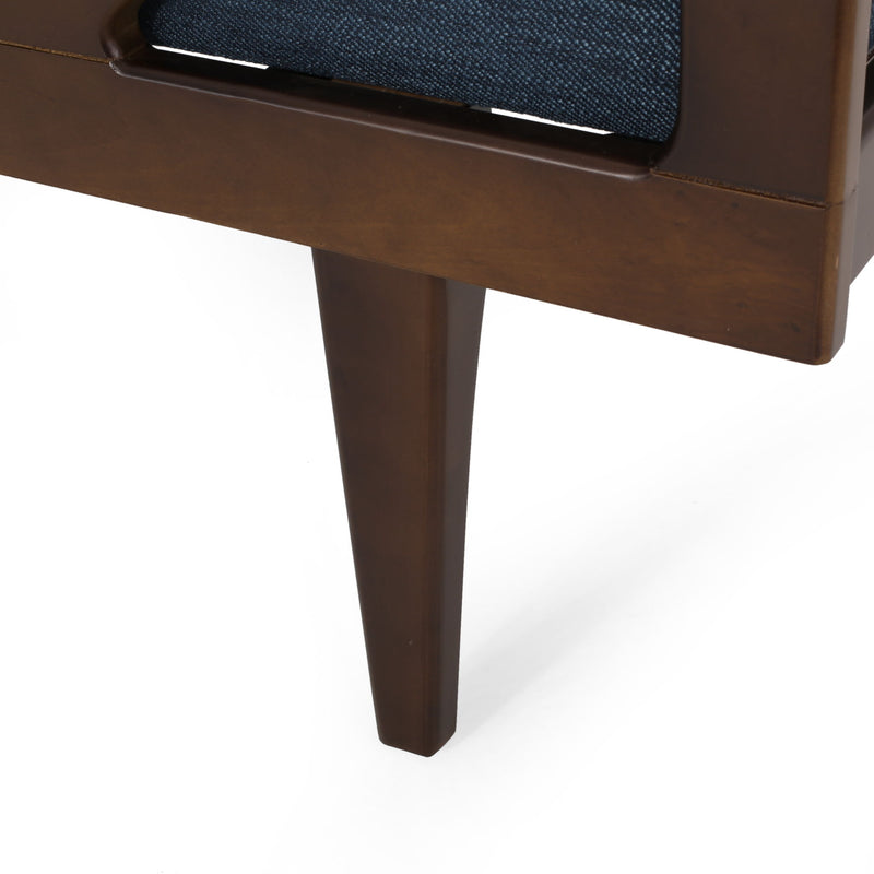Chic Contemporary Chaise Lounge With Button Tufting And Bentwood Structure