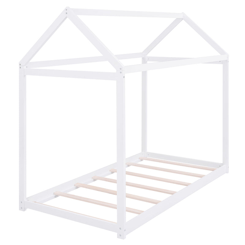 Wooden House Shaped Bed