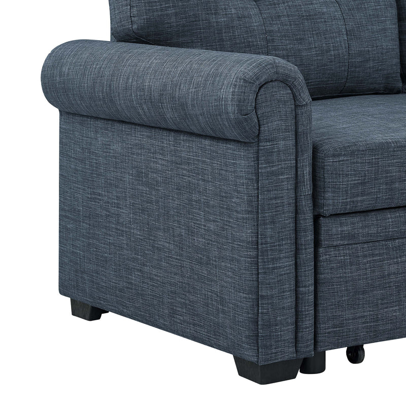 Upholstered Sleeper Sofa With Reversible Storage Chaise
