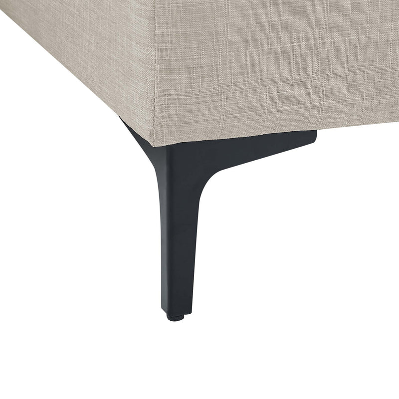 Upholstered Modular Sectional With Tall Legs, Medium Firm Seat