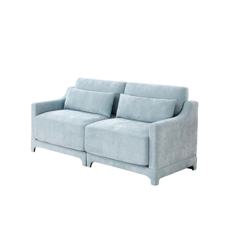 Elegant Sofa With Ergonomic Design And Lumbar Pillows