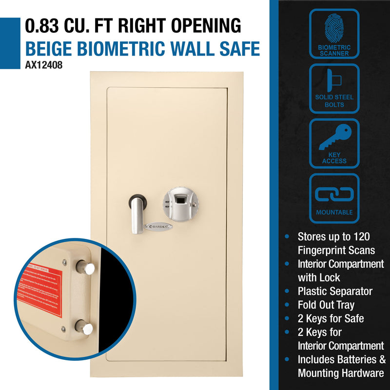 Durable Biometric Wall Safe