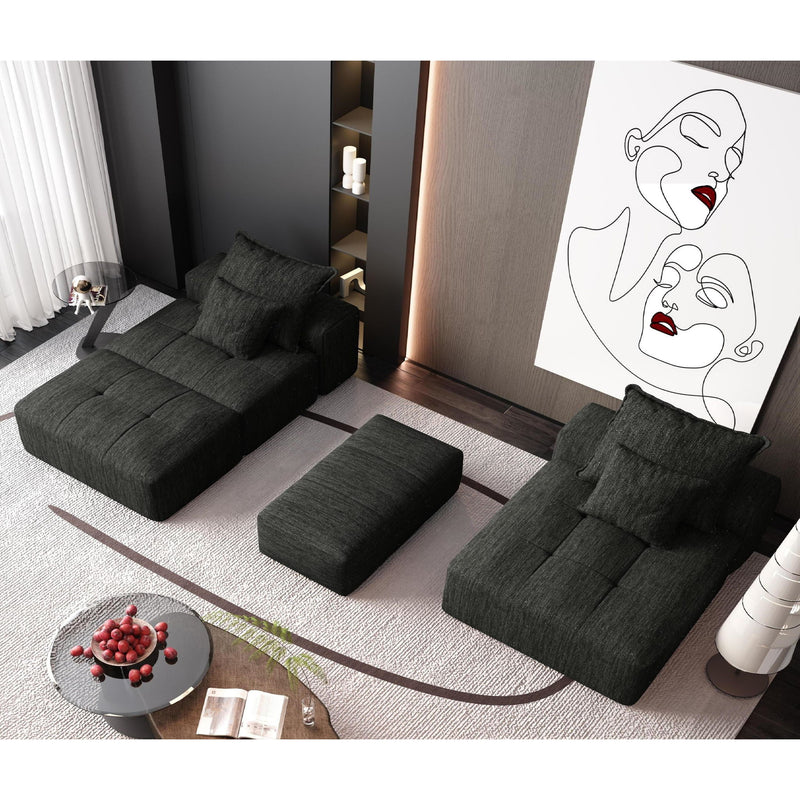 Modern Oversized Diy Combination, Modular Sectional Sofa With Pillows