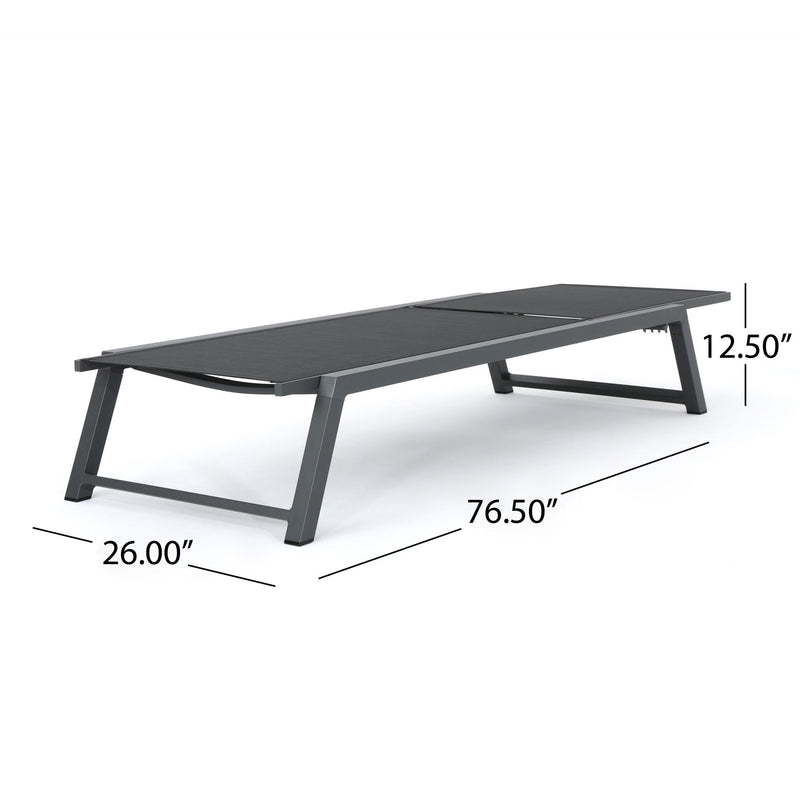 Myers - Modern Chaise Lounge Set With Adjustable Back