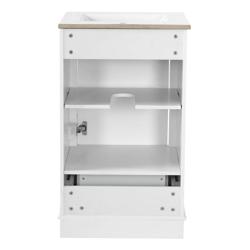 20" Bathroom Vanity With Sink, 1 Drawer, Freestanding Single Set