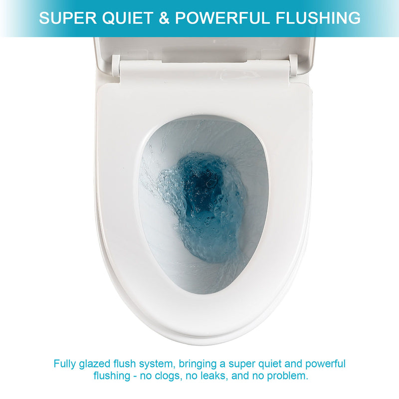 1 Piece Toilet & Soft Closing Seat - White