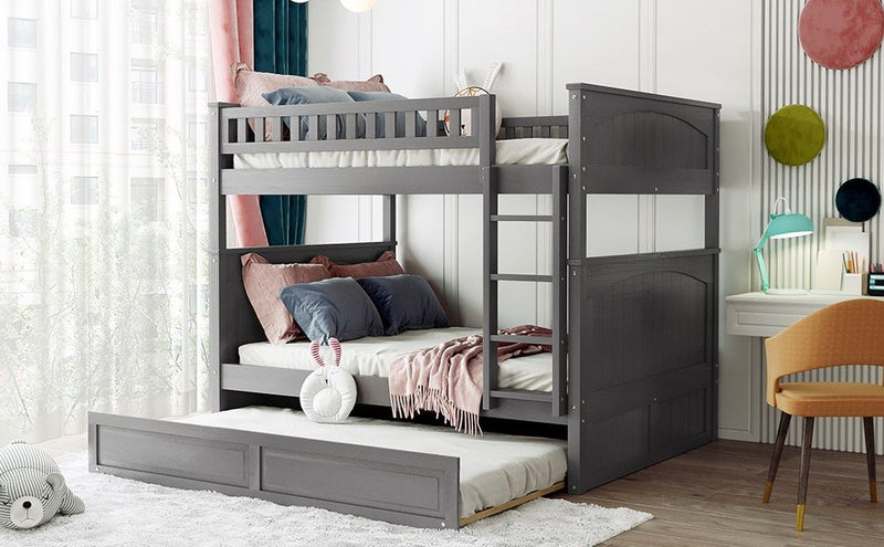 Bunk Bed With Twin Size Trundle, Guardrails