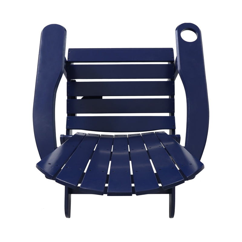 Zenithia - Outdoor Foldable Adirondack Chair With 2 Cup Holders
