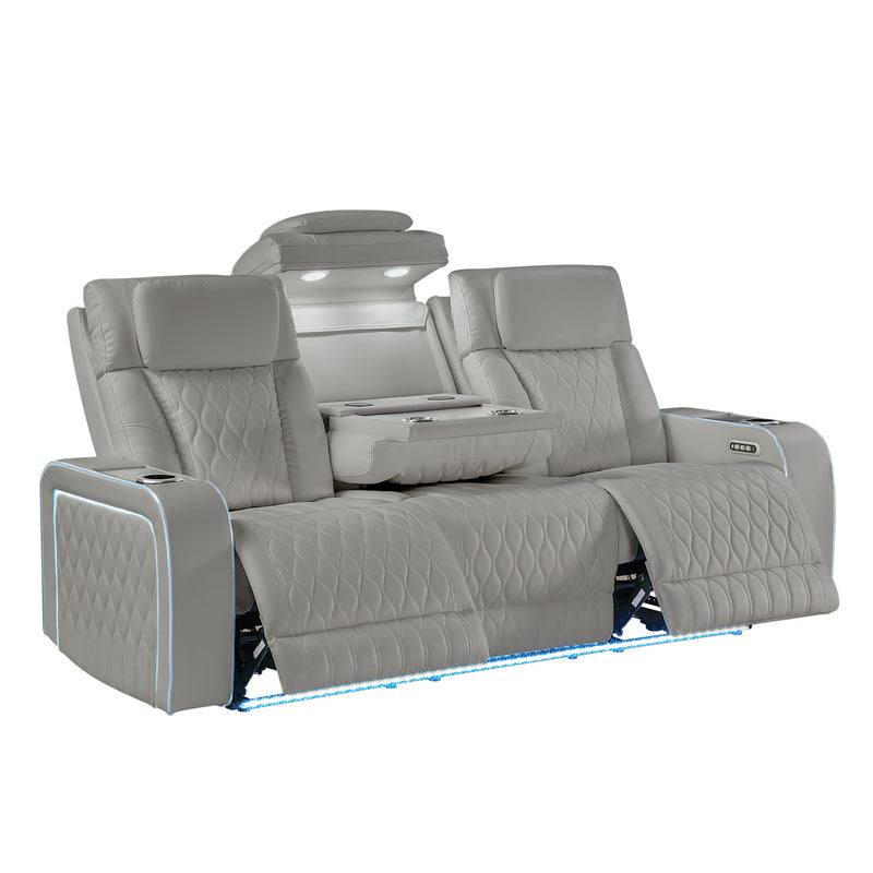 Electra - Power Reclining Set With Power Headrests, Massage And LED Lighting