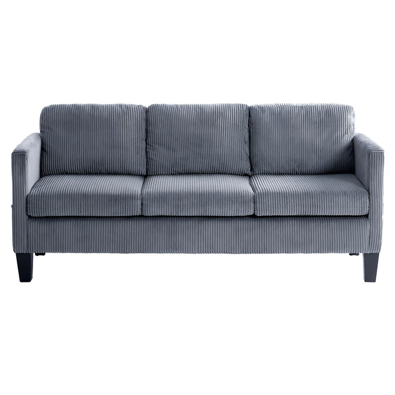 L-Shaped Sectional Sofa With Padded Cashmere, Space Saving Design For Living Rooms & Apartments - Gray