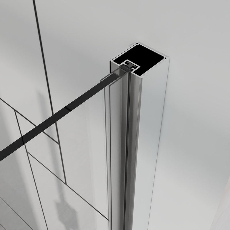 Bifold Frameless Shower Door With Tempered Clear Glass