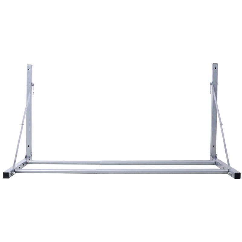 Wall-Mounted Folding Tire Storage, 30.5 To 50.5" Wide, Supports 300 Pounds - Gray