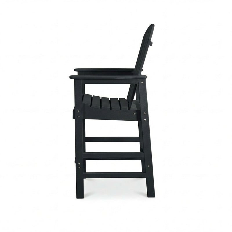 Bar Height Adirondack Chair With Cup Holder And Armrests