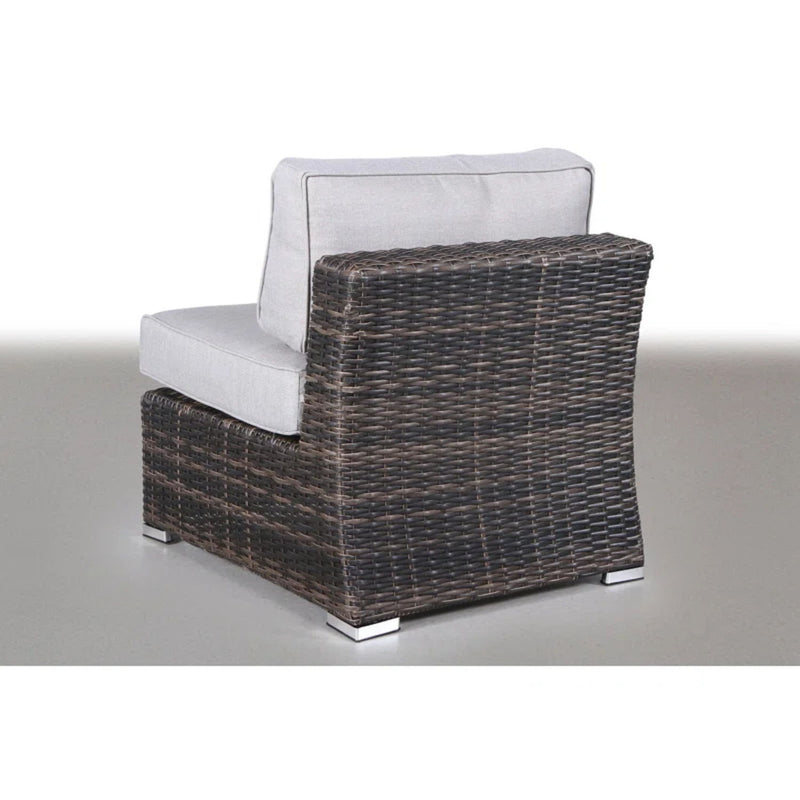 Outdoor 4 Person Garden Seating Set, Resin Wicker, Weather Resistant - Brown Mix